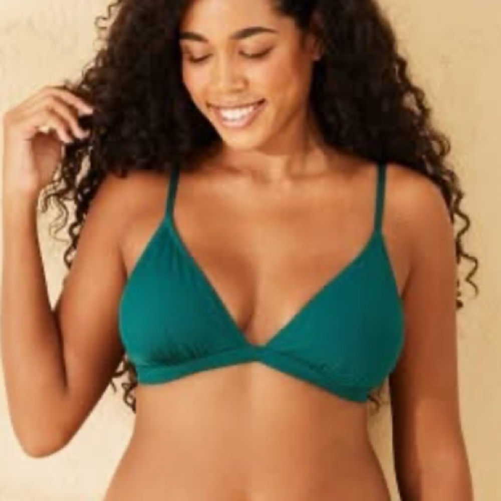 Shade & Shore Teal Ribbed Bikini,‎ Size L, NWOT